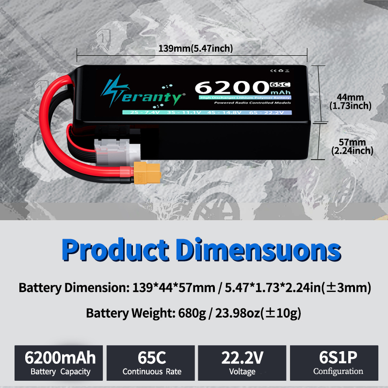 TERANTY 6S 6200mAh Lipo Batter - Rc Hobby Drone ulasan dan harga