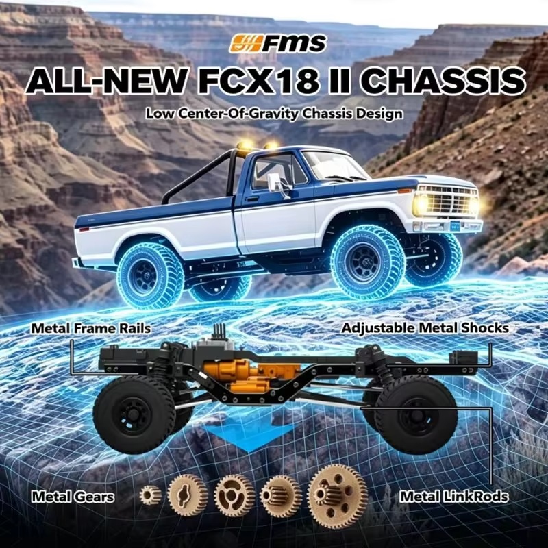 FMS 1:18 FCX18 II F‑100 Brushe - Rc Hobby Grade Car ulasan dan harga