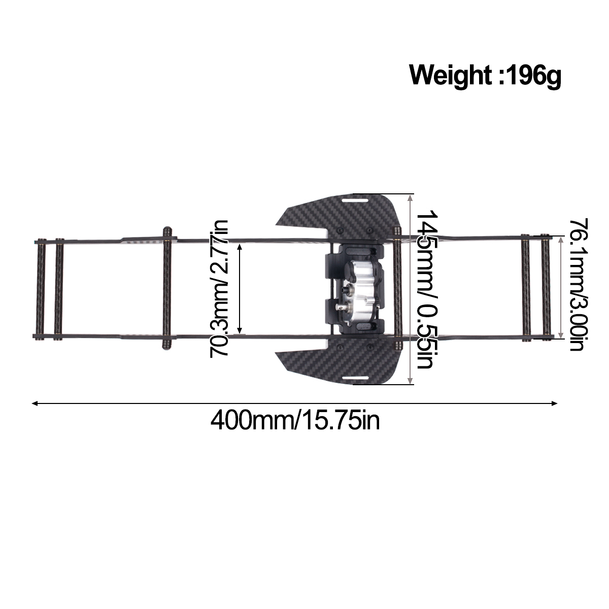 LCG Chassis Kit Carbon Fiber f - Rc Hobby Kit ulasan dan harga